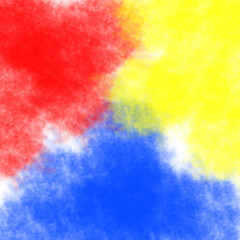 Primary color of red yellow and blue watercolor paint style isolate on white background. illustration for theory color concept.