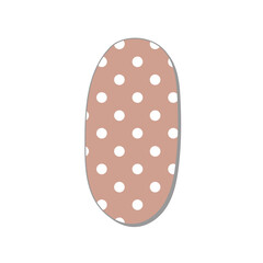 Polka dot letter.Pastel boho polka dots font. Hand drawn letter design for scrapbooks, albums, crafts and back to school projects.