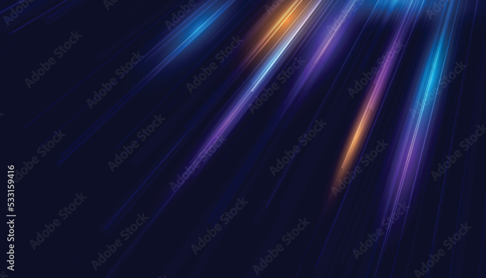 Poster modern abstract speed light lines effect. futuristic dynamic motion technology. motion pattern for b