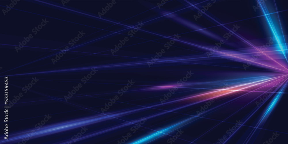Poster abstract background of light lines moving with speed. colourful dynamic motion. technology velocity 