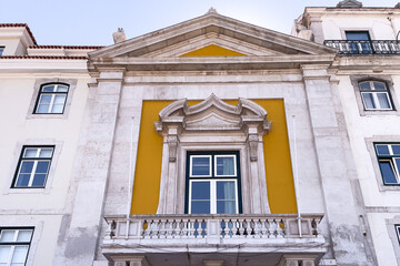 Beautiful architecture of Arco do Bandeira in Lisbon