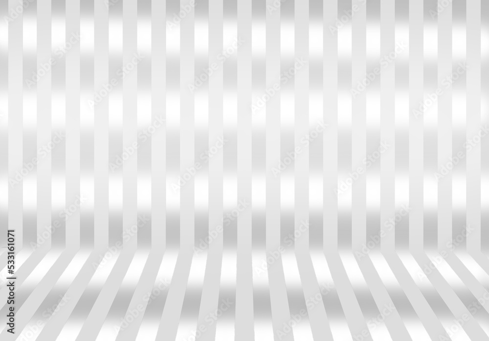 Poster abstract stripe room of white and grey for background. illustration stripe of shadow and light for b