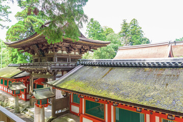 Romon Gate of the Isonokami Jingu Shrine in Nara, Importtant Cultural Property of Japan.