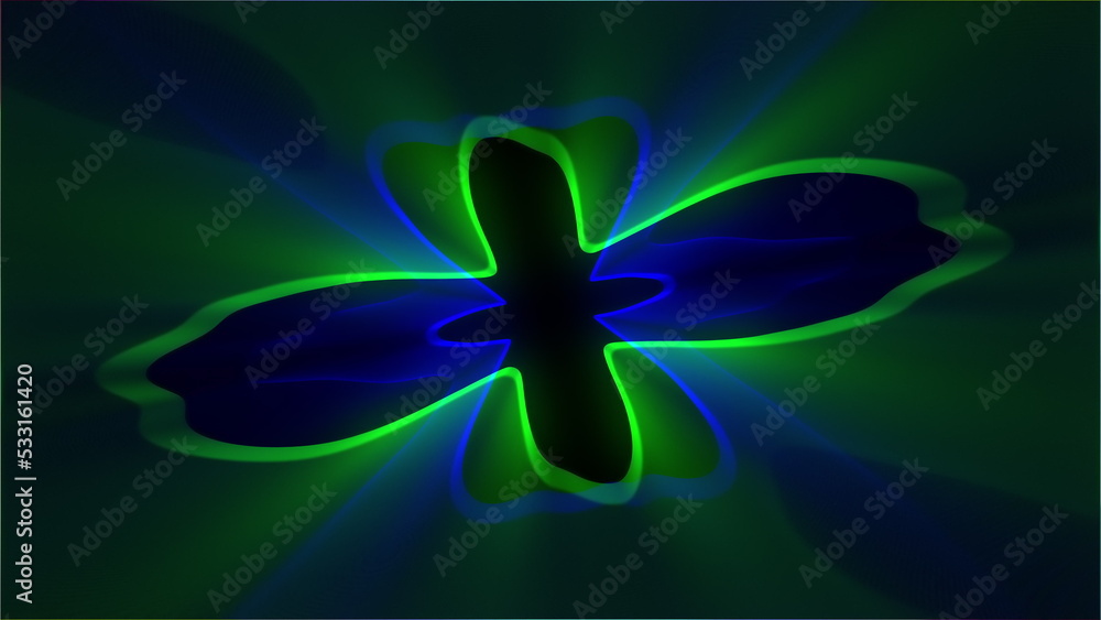 Poster abstract glow lines. computer generated 3d render