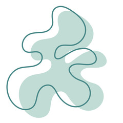 abstract minimalist blob shape decoration
