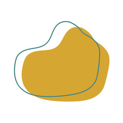 abstract minimalist blob shape decoration