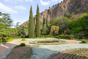 A view of the lawn on the territory of the Tbilisi Botanical Garden. Georgia country