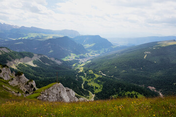 Naklejka premium Traveling across Italy and the Dolomites