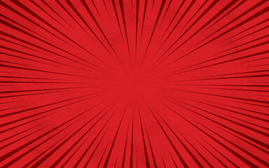 Pop art Red star burst comic zoom colorful halftone vintage backdrop for comic superhero text