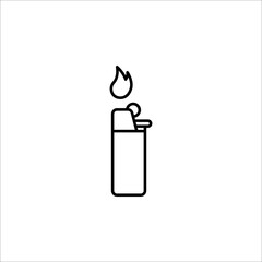 Lighter icon vector. Thin line lighter outline icon vector illustration on white background.
