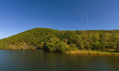 Obraz premium schöner See in der Eifel, Deutschland, Naturblick