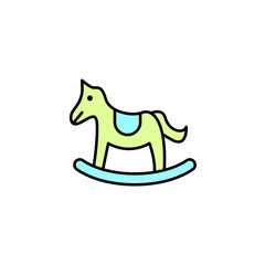 Horse rocking icon. Simple element illustration. Horse rocking concept outline symbol design.