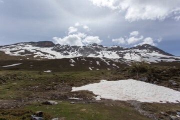 Fototapeta na wymiar A mountain landscape near Bormio