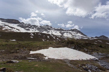 Fototapeta na wymiar A mountain landscape near Bormio