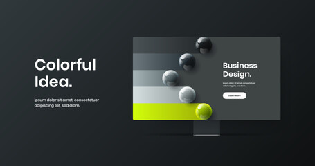 Simple landing page design vector layout. Colorful display mockup site concept.