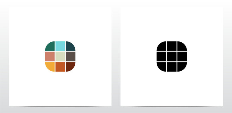 Colorful Tiles Letter Logo Design O