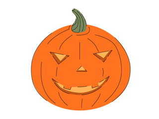 halloween pumpkin isolated on white background