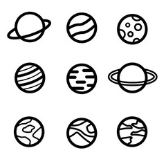 Planetas, Universo, Vectores © yayo