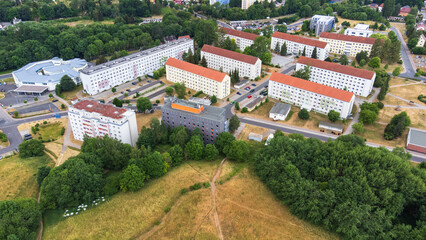 Luftaufnahme des Campus der Technischen Unversität Ilmenau in Ilmenau, Thüringen, Deutschland - 533171451
