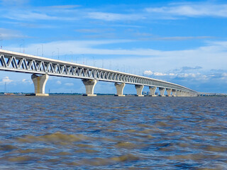 The Padma Multipurpose Bridge - a multipurpose railroad bridge constructed across the Padma River in Bangladesh.