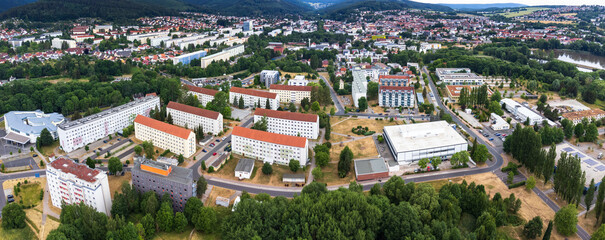 Luftaufnahme des Campus der Technischen Unversität Ilmenau in Ilmenau, Thüringen, Deutschland - 533171462