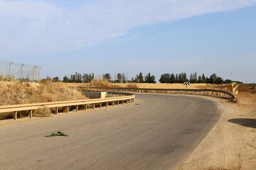 Highway in Israel from north to south