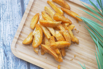 detail shot of French Fries on table 