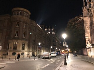 Fototapeta na wymiar street at night Paris