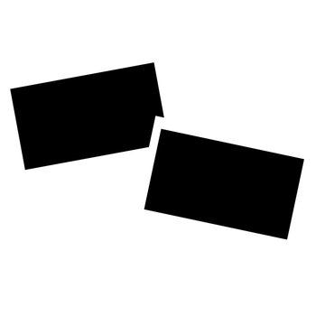 Empty black photo frame for stock isolated on transparent