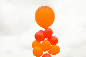 orange and red balloons