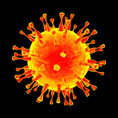A virus isolated on black background