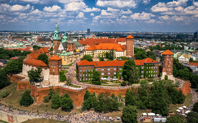 Fototapeta Front view of Wawel castle in Krakow, Poland obraz