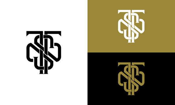 letter vintage tsn logo design