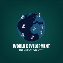 Vector illustration of World Development Information Day. Simple and elegant design