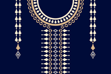 Geometric Ethnic pattern. Necklace embroidery design for fashion kaftan styles for men, fabric, background, wallpaper, abstract, clothing