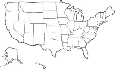 Country map flag United States of America