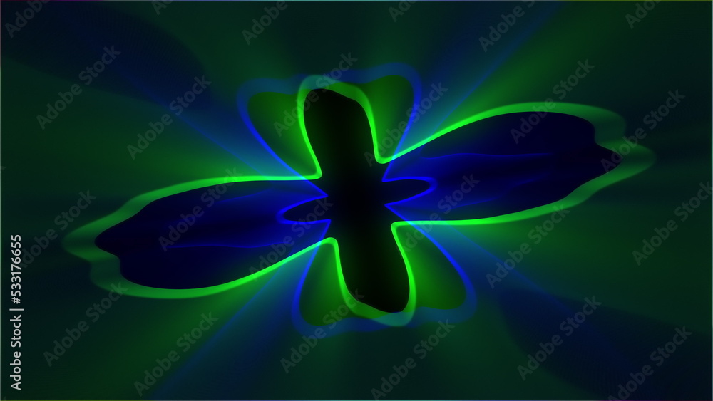 Poster abstract glow lines. computer generated 3d render