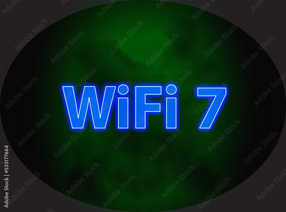 Poster concept wi-fi 7 next generation networking communication,high speed communication