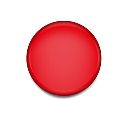 Blank red badge isolated on white background