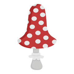 Doodle flat clipart. Magic fly agaric for potion for halloween decoration. All objects are repainted.