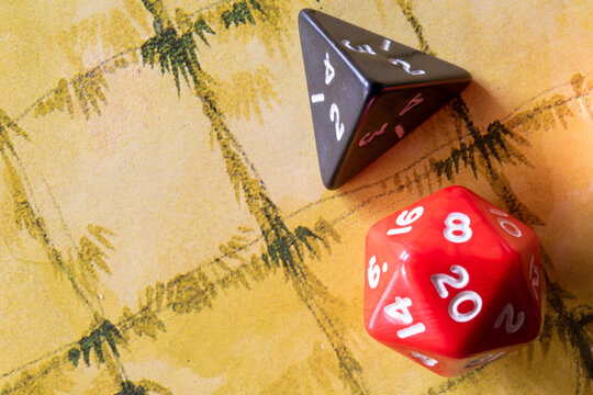 Dados de Rol en un tablero