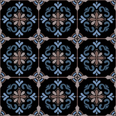 Seamless pattern decorative, flower pattern in vintage mandala style for tattoos, fabrics or decorations and more	