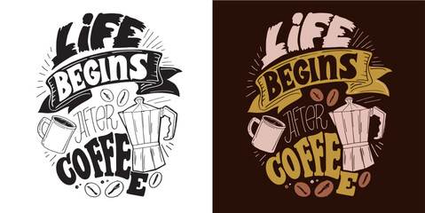 Obraz premium Hand drawn motivation lettering phrase in modern calligraphy style. Inspiration slogan for print and poster design. Vector t-shirt design