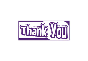 Thank you letter logo and sticker design template