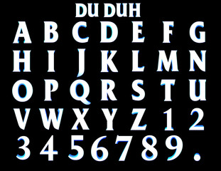 Du Dur Cop Show Alphabet 3D Illustration