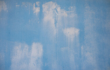Light blue and white color painted on concrete wall texture for background