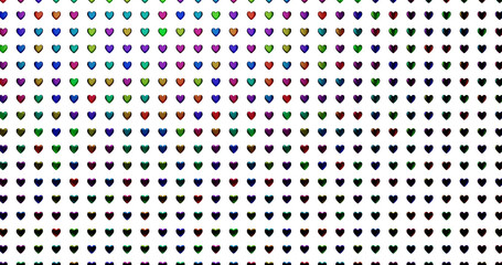 3d glossy harts aqua look