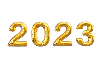 3d Illustration of happy new year 2023 in a balloon shape