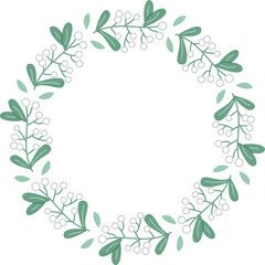 Fototapeta na wymiar white berry floral wreath