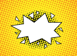 Retro comic.  Speech bubble pop art style gradient halftone background. vector.